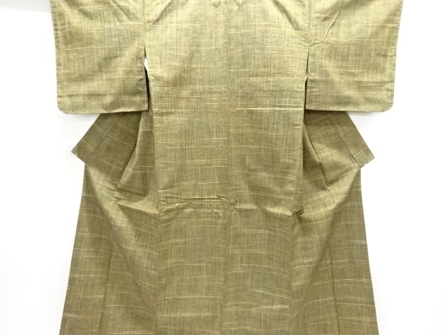 JAPANESE KIMONO / TSUMUGI / WOVEN GRID